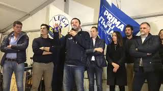 MATTEO SALVINI in diretta da GARBAGNATE MILANESE 28102018 [upl. by Napra]