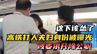 这下该怂了！高铁打人夫妇身份被曝光，被要求开除公职【光阴纪实】 [upl. by Arytas407]