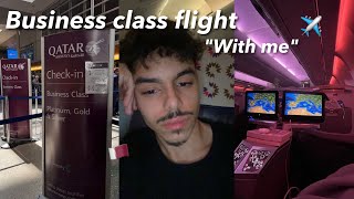 First business class flight experience quotwith mequot ✈️🇶🇦 [upl. by Annuahs]