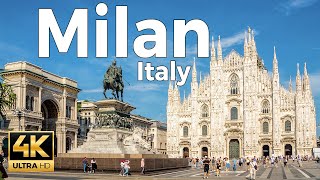 Milan Milano Italy Walking Tour 4k Ultra HD 60 fps  With Captions [upl. by Carlynn]