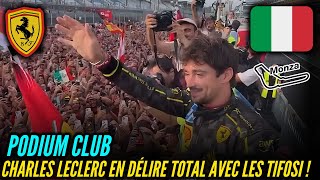 😂 CHARLES LECLERC EN DÉLIRE TOTAL AVEC LES TIFOSI APRÈS SA VICTOIRE À MONZA [upl. by Nylesor]