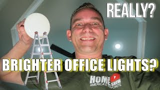 I wanted BRIGHTER Office Light Bulbs  LED  Recessed Lights [upl. by Jemy265]