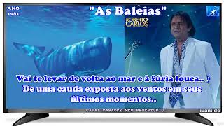 Roberto Carlos  As Baleias karaoke [upl. by Atinev]