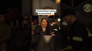 Victoria Monets Mama Reacts To quotOn My Mamaquot Success At Grammys 2024 🥲 [upl. by Rubens143]