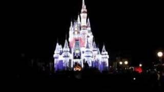 Christmas Lights at Magic Kingdom Castle  Walt Disney World [upl. by Akenna863]