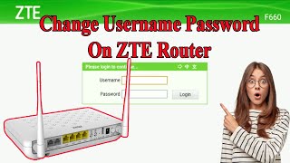 How to Change Username and Password WiFi on ZTE Router [upl. by Llednav]