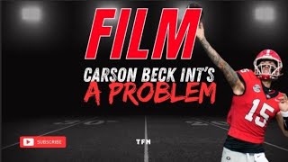 Carson Beck Film Breakdown  INTs Becoming a Problem for Georgia Football [upl. by Edrei710]