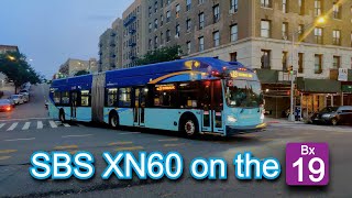 NYCT Bus 2018 New Flyer XN60 1072 SBS Schemed on the Bx19  Riverbank State Park Entrance [upl. by Peoples]