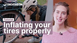 TUTORIAL  How to properly inflate a Bike tire 🚴🏻  Decathlon [upl. by Yuh]