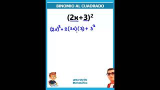 ✌👍Explicación Paso a Paso  Binomio al Cuadrado😎 algebra binomio matematicas secundaria [upl. by Nylareg]