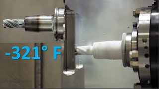 Cryogenic Cooling Machining Cuttings metal CNC Machine working Process [upl. by Akerdal456]