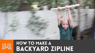 Backyard zipline  HowTo  I Like To Make Stuff [upl. by Benildis860]