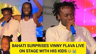 BEEF RUMOURS OVER 😭 EMOTIONAL AS BAHATI SURPRISES VINNY FLAVA WITH HIS KIDS LIVE ON STAGE🥹 [upl. by Maurene499]