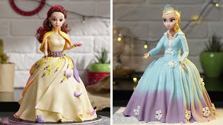 How To Make A Disney Princess Sisters Cake  Princess Doll Birthday Cake Recipes  So Yummy Cake [upl. by Dwyer44]