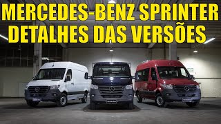 MercedesBenz Sprinter  Detalhes das versões Furgão Van e Chassi [upl. by Cornia]