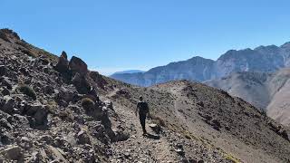 Day 2 Hike 06 continuing our descent more views of Mount Toubkal Morocco 20241018 [upl. by Ahoufe711]