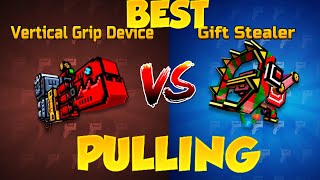 BEST PULLING Weapons Vertical Grip Device vs Gift Stealer Pixel Gun 3D [upl. by Irtemed]