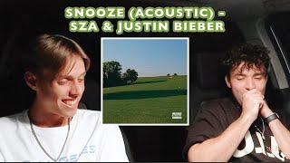 SZA AND JUSTIN BIEBER quotSNOOZEquot REACTION [upl. by Adnawyek]