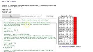 CodingBat  diff21 Python [upl. by Fontana]