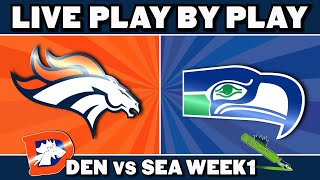 Broncos vs Seahawks Live Play by Play amp Reaction [upl. by Ymmat]