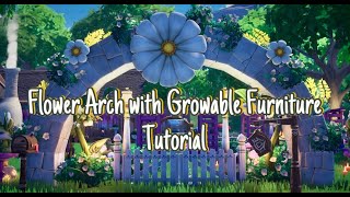 Palia  Flower Arch with Growable Furniture Tutorial [upl. by Enomor]