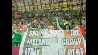 Spain vs Ireland 4  0 Euro 2012  Irish Fans are Singing The Fields of Athenry [upl. by Refiffej]