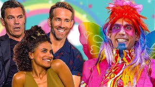 DEADPOOL 2 Cast vs Unicorn Man  Ryan Reynolds Josh Brolin Zazie Beetz [upl. by Urbana]