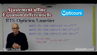 BTS OPTICIEN LUNETIER STATISTIQUES ET ÉQUATION DIFFERENTIELLE [upl. by Nnel]