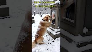 A touching scene the golden retriever has been guarding the old lady sitting there and reluctant [upl. by Madonna]