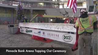 Lincolns Pinnacle Bank Arena Topping Out Ceremony [upl. by Annaerb]