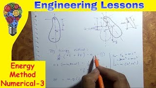 Energy Method NUMERICAL3 Undamped free Vibrations Dynamics of Machinery [upl. by Nywra]