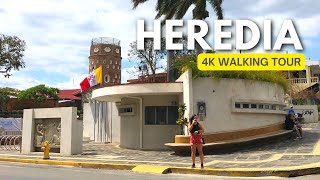 Heredia Costa Rica 🇨🇷  Downtown Heredia  4K Walking Tour [upl. by Nihahs]