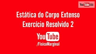 Estática do Corpo Extenso  exercício resolvido 2 [upl. by Bj827]