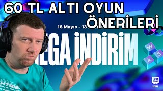 60 TL ALTI OYUN ÖNERİLERİ  EPIC GAMES MEGA İNDİRİM 2024 [upl. by Eusassilem]