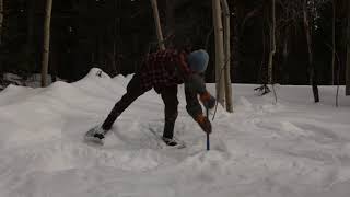 Emergency Snow Shelter Snow Trench Part 1  Digging [upl. by Otrepur]