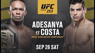 Israel Adesanya v Paulo Costa UFC 253 Full Fight Replay [upl. by Netsrejk]