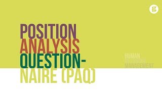 Position Analysis Questionnaire PAQ [upl. by Auos781]