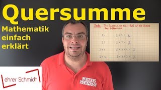 Quersumme  Mathematik  einfach erklärt  Lehrerschmidt [upl. by Ailero]