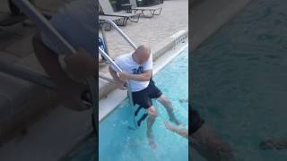 Paraplegic 1st attempt in pool [upl. by Natloz221]