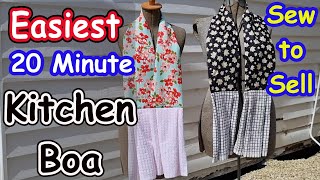 Sew to Sell Kitchen Boa Scarf Easy amp quick design Learn how to sew Apron Towel Boa for beginners [upl. by Akins174]