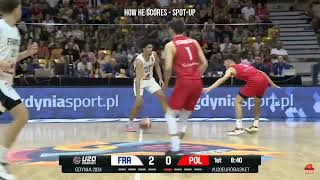 Zacharie Perrin  France  2024 FIBA U20 EuroBasket Highlights [upl. by Atirys]