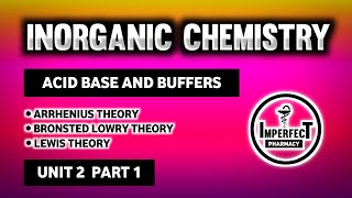 Acid Base And Buffers  Theories Of Acid And Base  Pharmaceutical Inorganic Chemistry  B Pharma [upl. by Siwel]