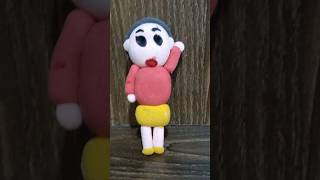 shinchan clay art  Keychain craft [upl. by Attenod331]