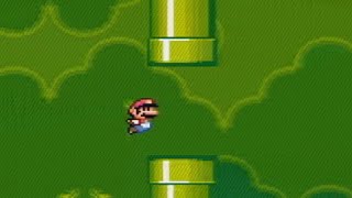 SNES Code Injection  Flappy Bird in SMW [upl. by Salahcin]