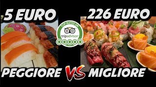 MIGLIOR SUSHI VS PEGGIOR SUSHI DI MILANO  5€ VS 226€ [upl. by Nylirak128]