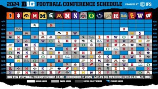 When amp Where Are the Big Ten Teams Playing in 2024  Dates Unveiled for the 2024 Football Schedule [upl. by Notlrahc]