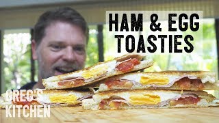 HOW TO COOK HAM AND EGG TOASTIES  Gregs Kitchen [upl. by Madox360]