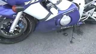 Motorcycle crashes during wheelie sends pieces flying  Yamaha R6 [upl. by Namreg799]