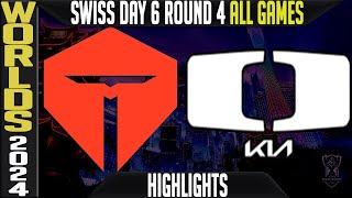 TES vs DK Highlights ALL GAMES  LoL Worlds 2024 Swiss Stage Day 6 Round 4 TOP Esports vs Damwon KIA [upl. by Ahsert]