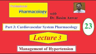 23 Cardiovascular System Pharmacology Lecture 3 Management of hypertension [upl. by Pare387]